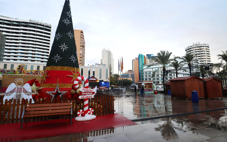 La lluvia del día de Navidad deja hasta 48 litros por metro cuadrado en Benidorm